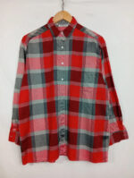 camisa cacharel cuadros rojo talla L