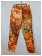 pantalón Moschino flores naranjas talla 29 o talla 36
