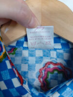 camisa flores cuadros tgl 36 vintage