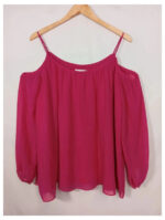 blusa rosa Calvin Klein con mangas talla L hombros descubiertos fairycore
