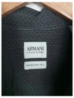 camisa Armani gris topos negros talla 41/16 o L