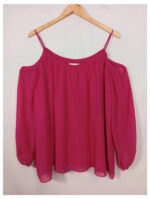 blusa rosa Calvin Klein con mangas talla L hombros descubiertos fairycore