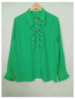 camisa verde volante Mario rosella talla 40 chorreras 70s 60s 80s vintage