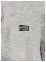 Jersey Barbour internacional gris con cuello cremallera talla L