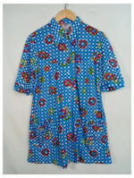 camisa flores cuadros tgl talla 38 vintage años 60s o 70s sin estrenar.