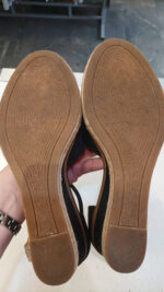 Cuñas sandalias yute Tommy Hilfiger talla 39 negras