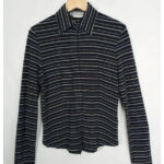camisa negra rayas Maxmara talla M