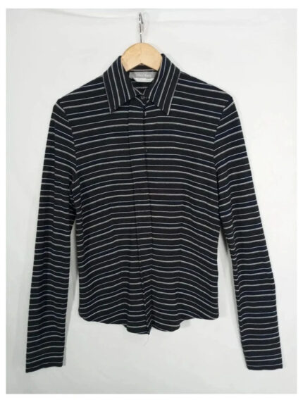camisa negra rayas Maxmara talla M