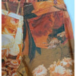pantalón Moschino flores naranjas talla 29 o talla 36