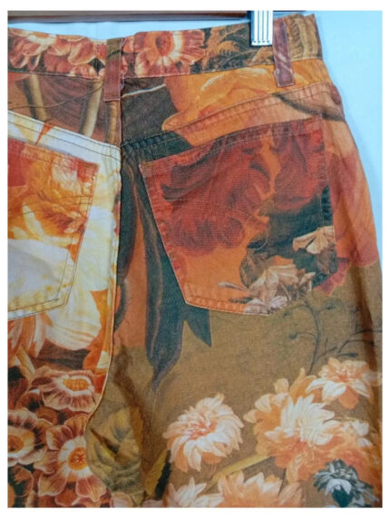 pantalón Moschino flores naranjas talla 29 o talla 36
