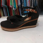 Cuñas sandalias yute Tommy Hilfiger talla 39 negras
