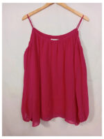 blusa rosa Calvin Klein con mangas talla L hombros descubiertos fairycore