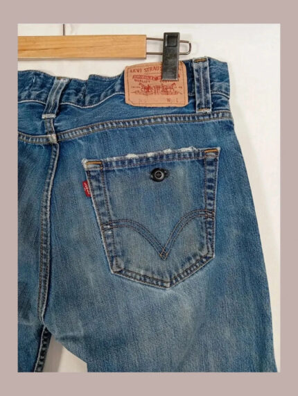 levis azul 506 w36 l34 talla 46 pantalones vaqueros distressed
