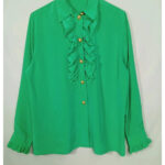 camisa verde volante Mario rosella talla 40 chorreras 70s 60s 80s vintage