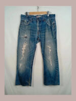 levis azul 506 w36 l34 talla 46 pantalones vaqueros distressed