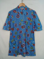 camisa flores cuadros tgl 36 vintage