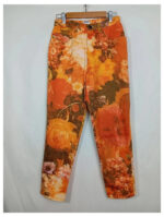 pantalón Moschino flores naranjas talla 29 o talla 36