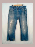 levis azul 506 w36 l34 talla 46 pantalones vaqueros distressed