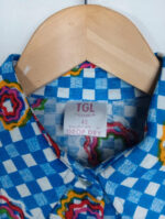 camisa flores cuadros tgl 36 vintage
