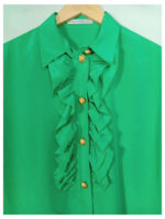 camisa verde volante Mario rosella talla 40 chorreras 70s 60s 80s vintage