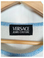 Jersey blanco y azul Versace vintage xL