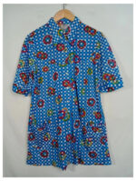 camisa flores cuadros tgl talla 38 vintage años 60s o 70s sin estrenar.