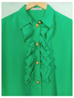 camisa verde volante Mario rosella talla 40 chorreras 70s 60s 80s vintage