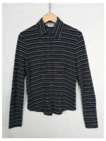 camisa negra rayas Maxmara talla M