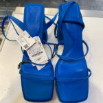 Tacones cuadrados zara azul eléctrico talla 40