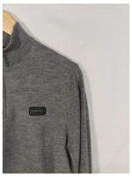 Jersey Barbour internacional gris con cuello cremallera talla L