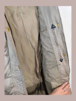 Chaqueta Barbour mujer, beige/marron con capucha de pelo Talla 40