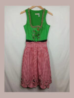 vestido verde con delantal landhaus tipo oktoberfest vintage alemán tirolesa austríaco. Original.