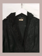 camisa o chaqueta sobre camisa negra just cavalli talla xs vintage y2k