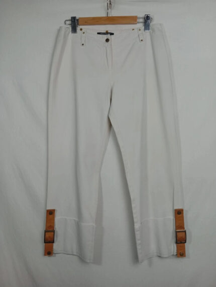 pantalón penny black blanco talla 40 capri vintage y2k 00s tobillero