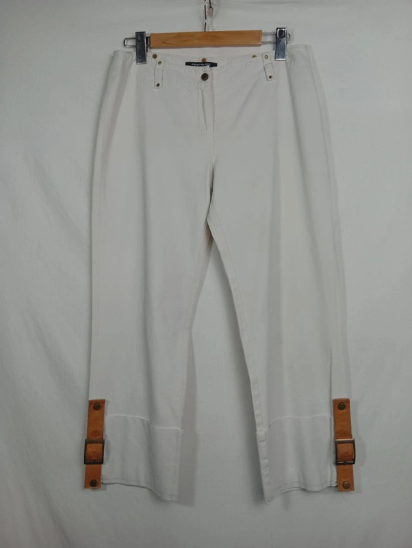06b1121f-4faa-4848-87f0-2f0e9c85d906.jpeg pantalón penny black blanco talla 40 capri vintage y2k 00s tobillero