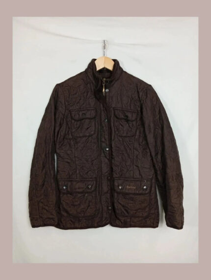 barbour marrón acolchada talla 40