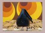 Bolso de piel Prada, azul.