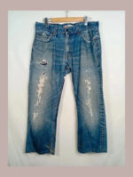 levis azul 506 w36 l34 talla 46 pantalones vaqueros distressed
