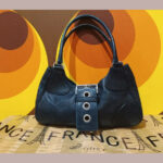 Bolso de piel Prada, azul.