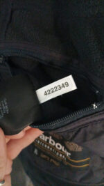 Barbour International azul oscuro acolchada con forro talla XL