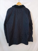 Barbour acolchada azul oscuro con cuello pana talla XL