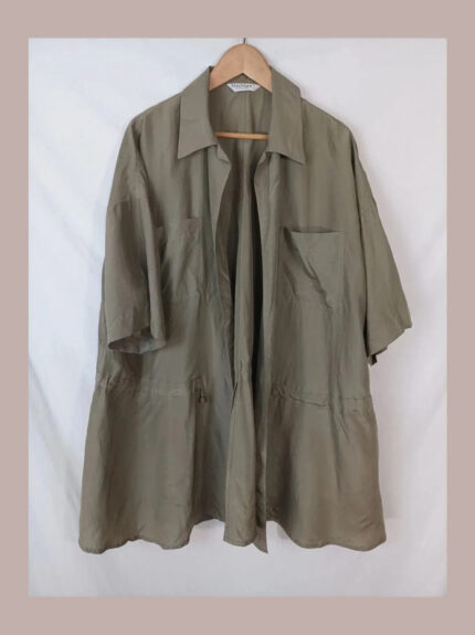 Camisa larga fina de seda Max Mara talla 40