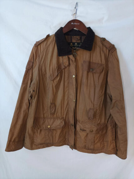 Barbour marrón cuello pana talla 48