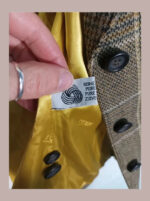 Chaqueta Escada americana marrón de cuadros talla 40 de pura lana.