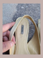 Miu miu bailarinas abiertas tipo sandalias talla 38 amarillas