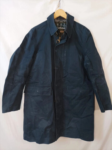 Barbour chaqueta classic tartan azul oscuro Modelo botón Byron talla XL