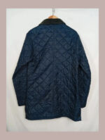 barbour azul marino con cuello verde liddesdale talla M