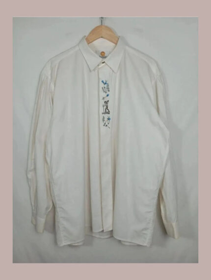 camisa tirolesa o austriaca aumuhle talla 43 de cuello o XL vintage y2k original fiesta vestir
