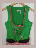 vestido verde con delantal landhaus tipo oktoberfest vintage alemán tirolesa austríaco. Original.
