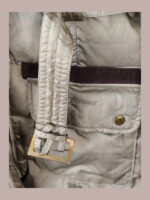 Chaqueta Barbour mujer, beige/marron con capucha de pelo Talla 40